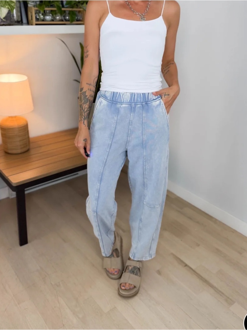 Barrel sweat pants